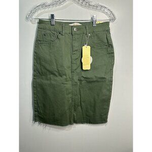 BUZZ JEANS womens jean pencil skirt size LARGE GREEN
